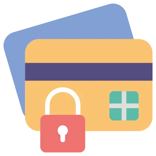 Icon showing secure card payment for maid service in Jersey City